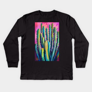 Cactus art Kids Long Sleeve T-Shirt